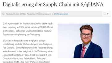 Digitalisierung der Supply Chain mit SAP S/4HANA