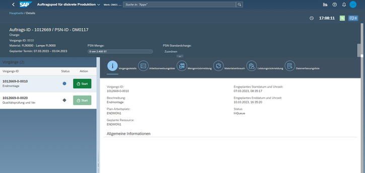 Production Operator Dashboard (POD)