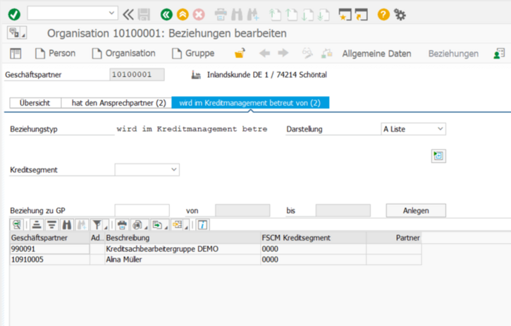 SAP-Kreditmanagement