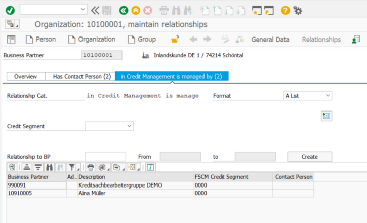 SAP-Kreditmanagement